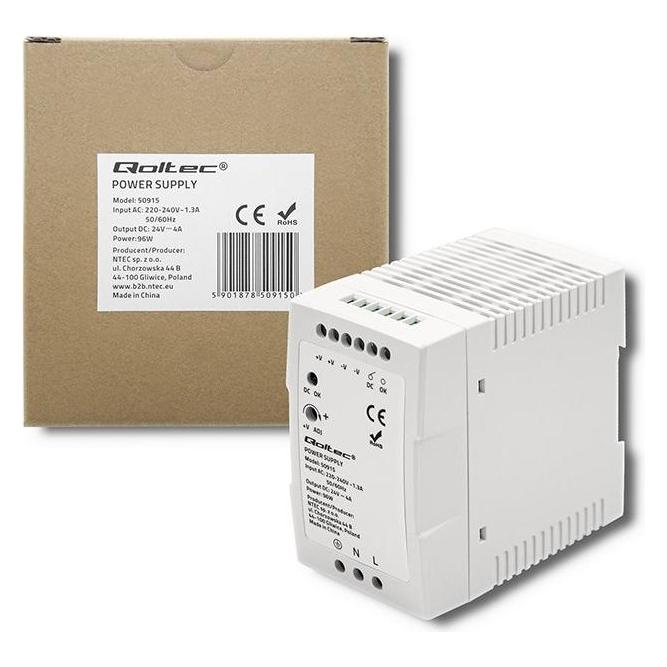 Qoltec DIN-Schienenschalter | | | | 4A Slim (50915)