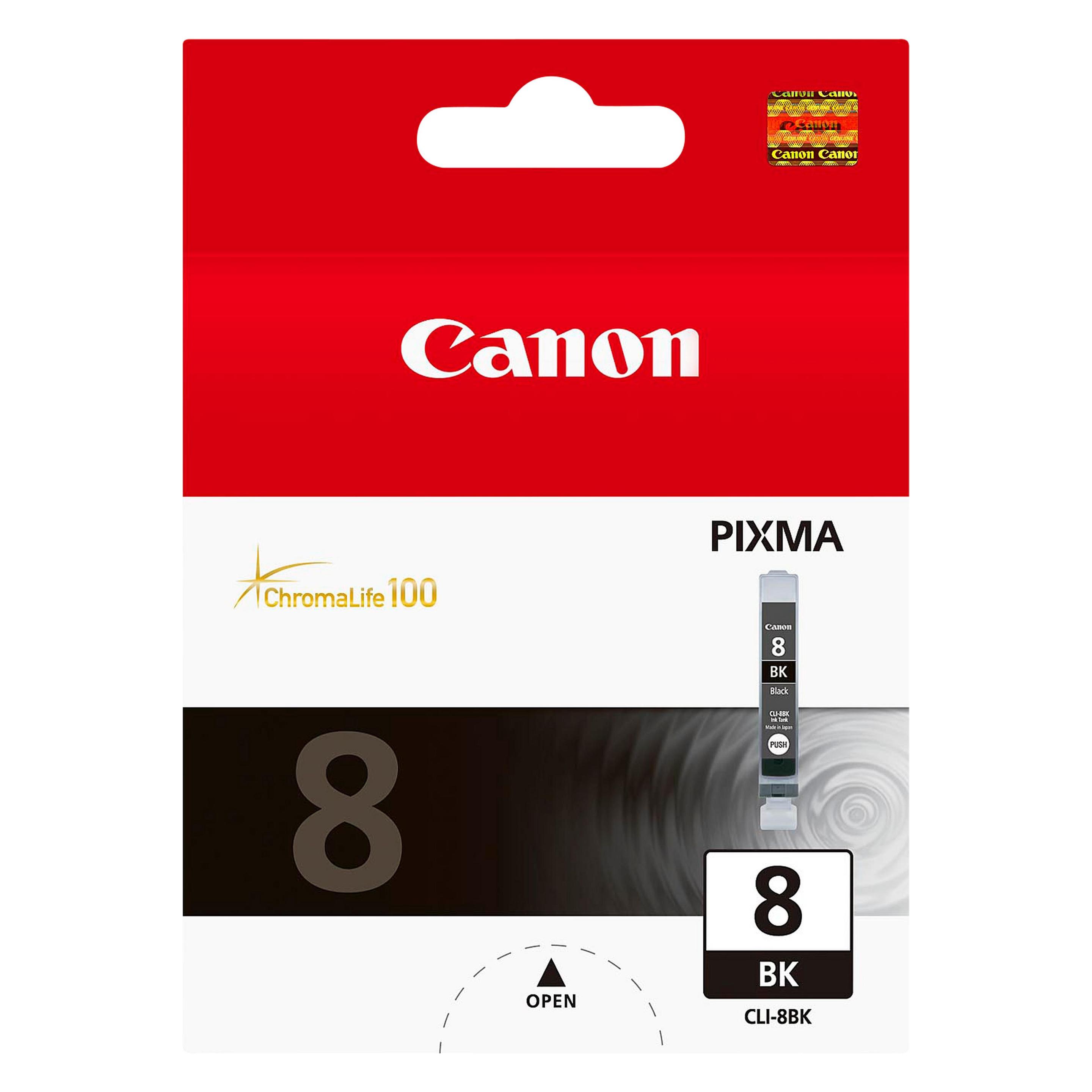 Canon 0620B001CLI-8BK Tintenpatrone schwarz ISO/IEC 24711 13ml Schwarz (BK) (0620B024)