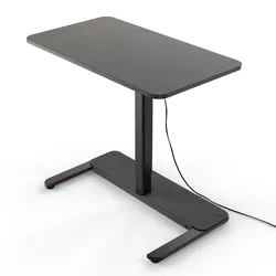 Höhenverstellbarer Schreibtisch elektrisch schmal, 91x51 cm, Schwarz - Kleiner höhenverstellbarer Stehpult