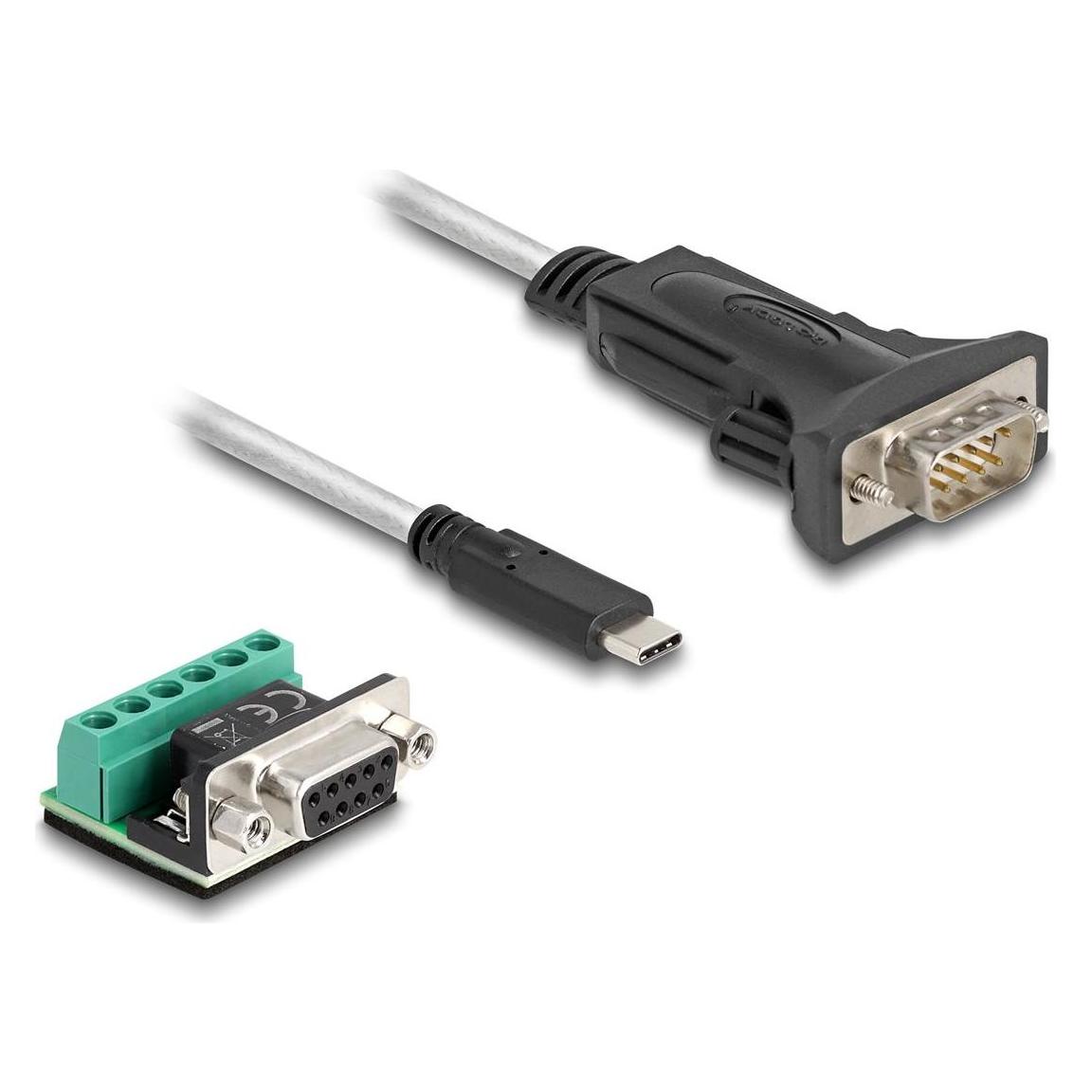 Delock Adapter USB 2.0 Type-C zu 1 x Seriell RS-422/485 Stec (2 m) (64270)