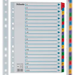 Esselte Mylar A - Z Alphabetische Register DIN A4 Mehrfarbig 20-teilig 160 g/m2 Mylar 11 Löcher 100166
