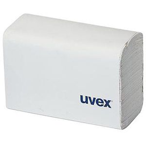 Uvex Brillenputztücher 9971000 Reinigungspapier, trocken, 20 x 25 cm, aus Zellstoff, 760 Blatt