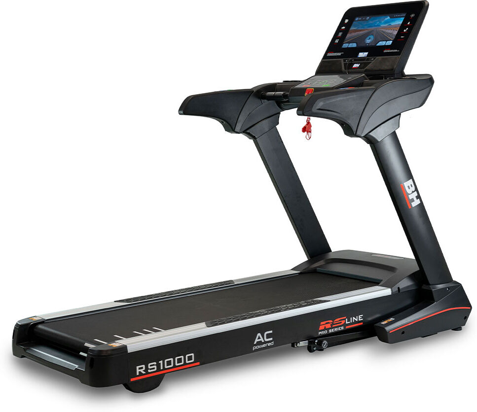 Fita de correr RS1000 Multimédia BH Fitness: com um ecrã táctil de 16" e tecnologia Touch - Fun que permite visualizar conteúdo multimédia