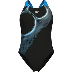 ARENA Damen Schwimmanzug RIPPLES SWIMSUIT V BACK B, Größe 46 in Schwarz Schwarz