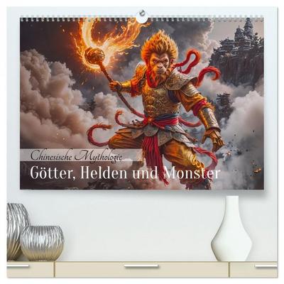 Chinesische Mythologie - Götter, Helden und Monster (hochwertiger Premium Wandkalender 2026 DIN A2 quer), Kunstdruck in Hochglanz