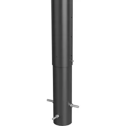 Biohort Pfosten/Steher für Sichtschutz-System zum Einbetonieren Sichtschutz Höhe 90 cm dunkelgrau-metallic