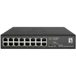 LevelOne Hilbert 10” 16-Port Gigabit Smart Lite Switch, 16 x Gigabit RJ45 (10/100/1000)