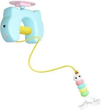 Uplift Treasures Smart Hanging Door Electric Feather Cat Toy blue A