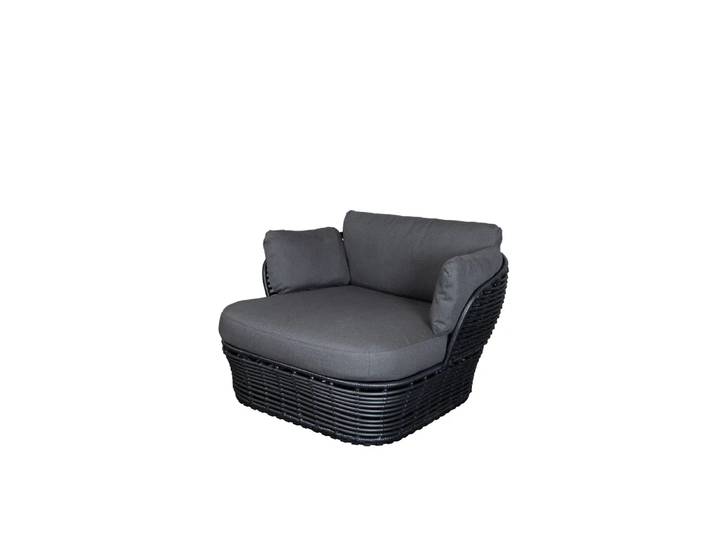Cane-line Basket Lounge-Sessel Graphit Grau, inkl. graue Kissen