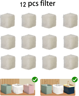 Inspire Curations PureFlow Pet Water Fountain Replacement Filter Sponge 12pcs Filter