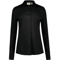 Bluse "COTTON TEC" 136 langarm - M - schwarz