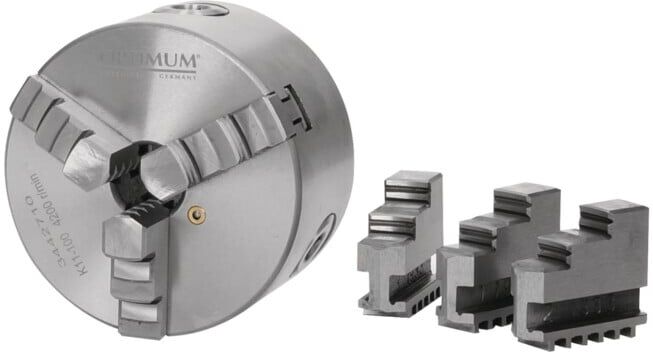 Optimum Dreibackendrehfutter Ø 125 mm zentrisch spannend (3442712)