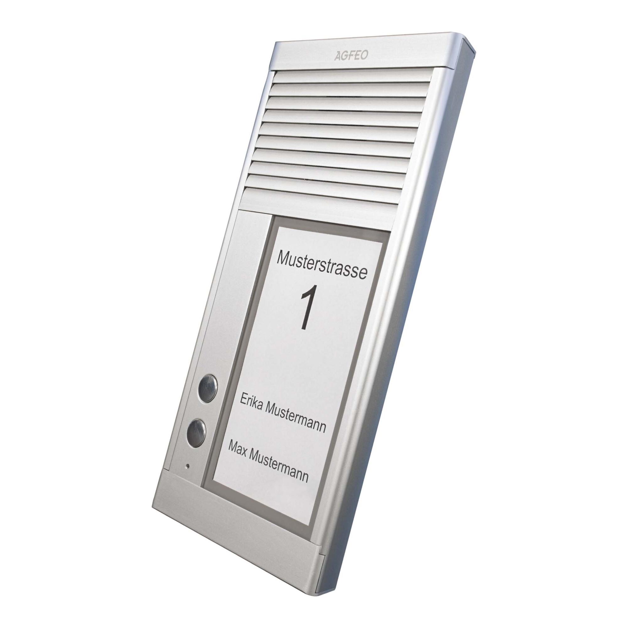AGFEO Türsprechstelle DoorSpeak 2 2 Klingel alu IP33 (6101574)