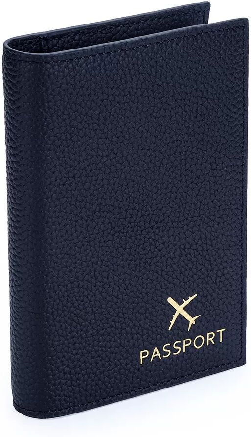 INF Étui de passeport mince de luxe Le noir