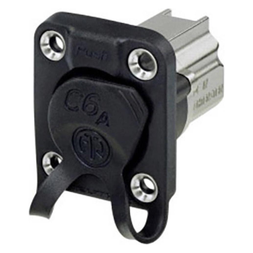 Neutrik Durchgangs-Einbaubuchse Buchse, Einbau Schwarz NE8FDX-P6-W 1 St. (NE8FDX-P6-W)