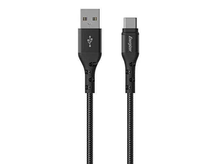 Energizer - Gevlochten USB-C oplaadkabel - lange oplaadkabel - Hoge sterkte - Zwart
