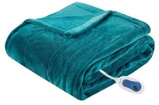 Beautyrest Heated Plush Washable Auto Shut-off Oversized Throw