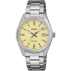 Casio UTP-1302PD-9AVEF Quarz-Armbanduhr in Unisexgröße Edelstahl/Vanille