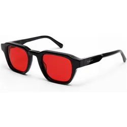 Flowlife, Unisex, Sportbrille, Flowglasses Day Sync 03 - Morata Edition (Black, Rot), Schwarz, Rot