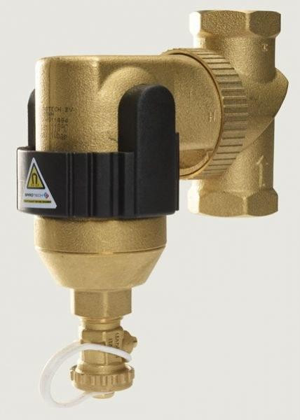 SpiroTech Spirotrap MBC 3/4 inch slibafscheider met magneet, draaiflens en afvoerventiel
