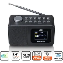 Lenco CR-625BK (DAB, DAB+, FM, Radio Frequency (RF)), Radio, Schwarz