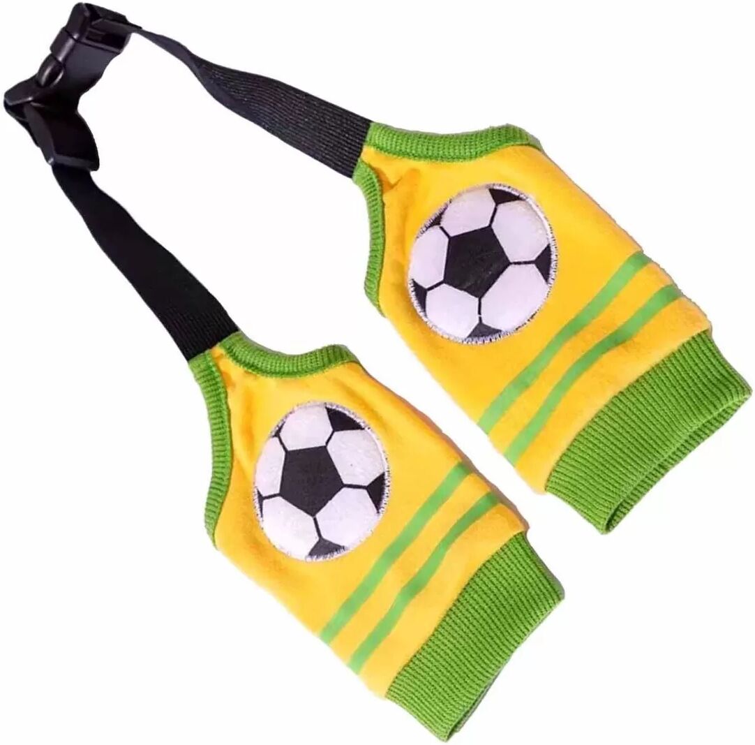 INF Atmungsaktive Hunde Knieschoner - Sportlicher Fußballstil - 2 Stück - Schützende Ellenbogenmanschetten L