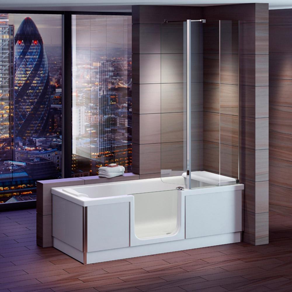 STYLE Badewanne mit Tür/Seniorenbadewanne 170 x 75 x 57,5 cm, Ausführung Links