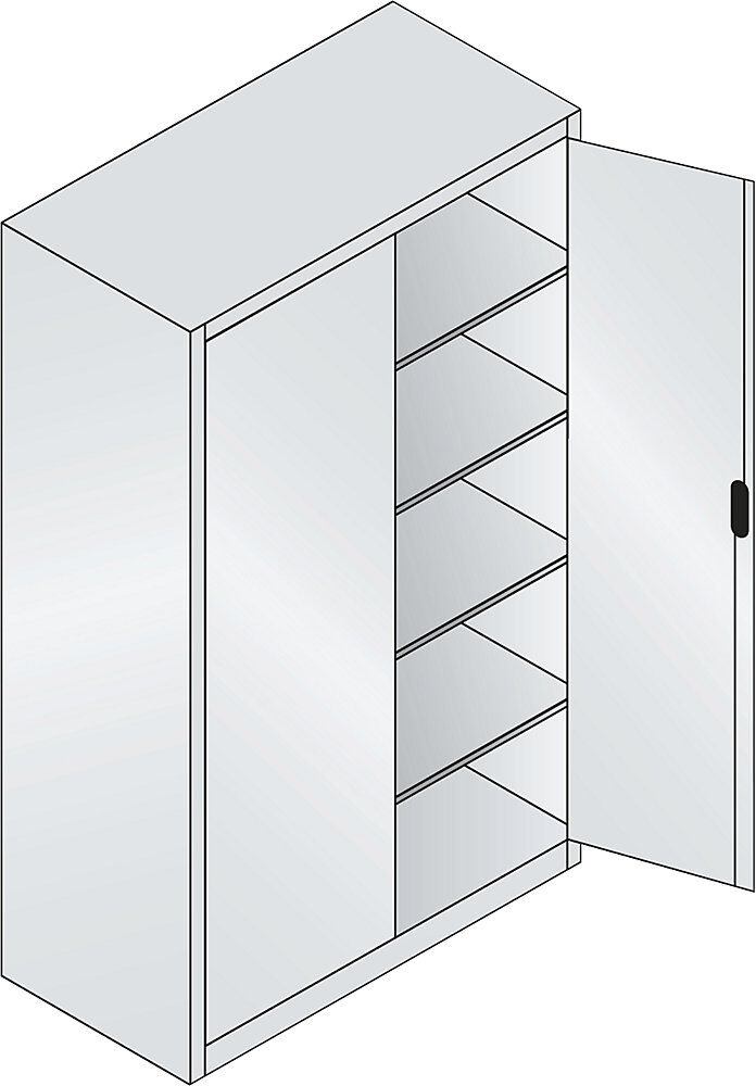 ACURADO Universalschrank, BxT 1200 x 600 mm, reinweiß / reinweiß C+P