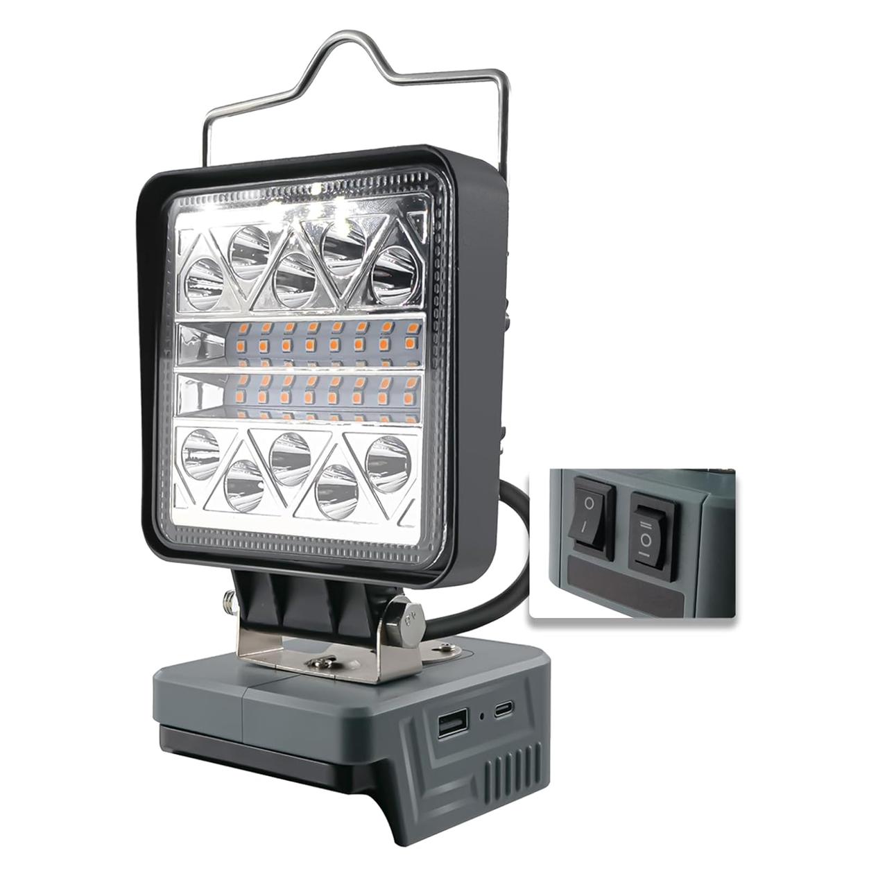 Lakuda LED-Spotscheinwerfer 800-1800 Lumen für Dewalt 18V Batterie (1800 lm) (Noname)