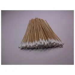 Wattestäbchen einseitiger Baumwollkopf, mit Holzstab, 150mm