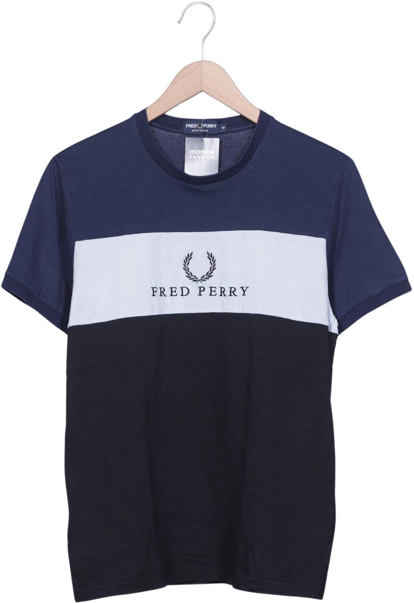 Fred Perry Herren T-Shirt, Mehrfarbig, Gr. M, Baumwolle - Second Hand