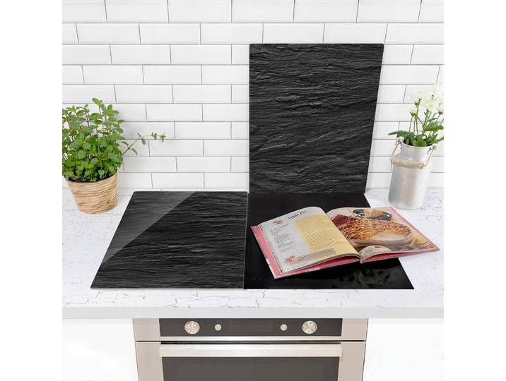 Herdabdeckplatte Schiefer 80 x 52cm 80 x 52 cm