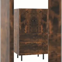 COSTWAY Holz Sideboard mit Metallbeinen, Buffetschrank, Aufbewahrungsschrank für Wohnzimmer, Esszimmer, Küche