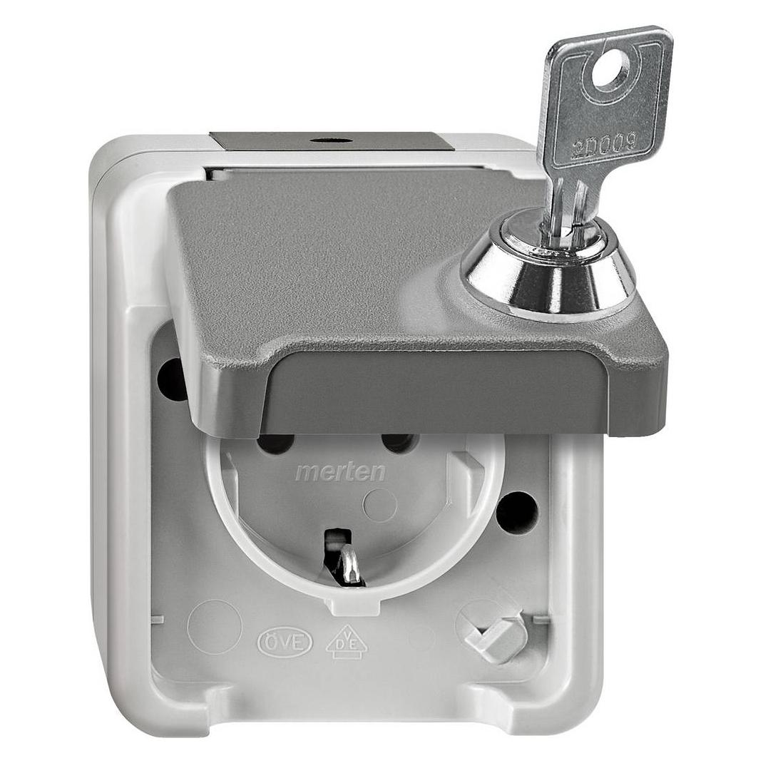 Merten SCHUKO-Steckd.m.BRS MEG2416-8029 versch. Schliessungen, li MEG2416-8029 (MEG2416-8029)
