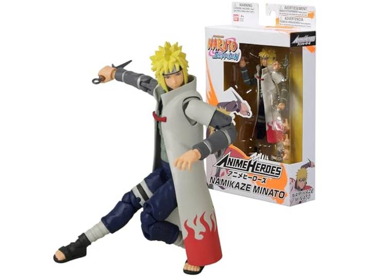 Anime Heroes Officiële Naruto Shippuden Actiefiguur - Namikaze Minato - Poseable Action Figure Met Swappable Handen en Accessoires 36905