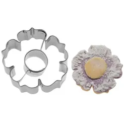 Westmark Ausstechform "Rosette m. Innenkreis 2D", 5.5 cm, Ausstechformen, Silber