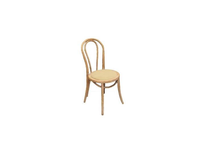 Chaise en bois de hêtre beige, chaise de table, assise unie - Che