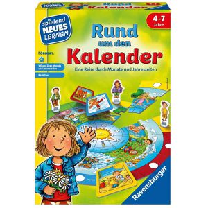 Ravensburger Lernspiel 24984, Rund um den Kalender, ab 4 Jahre, 2-4 Spieler, Jahreszeiten lernen