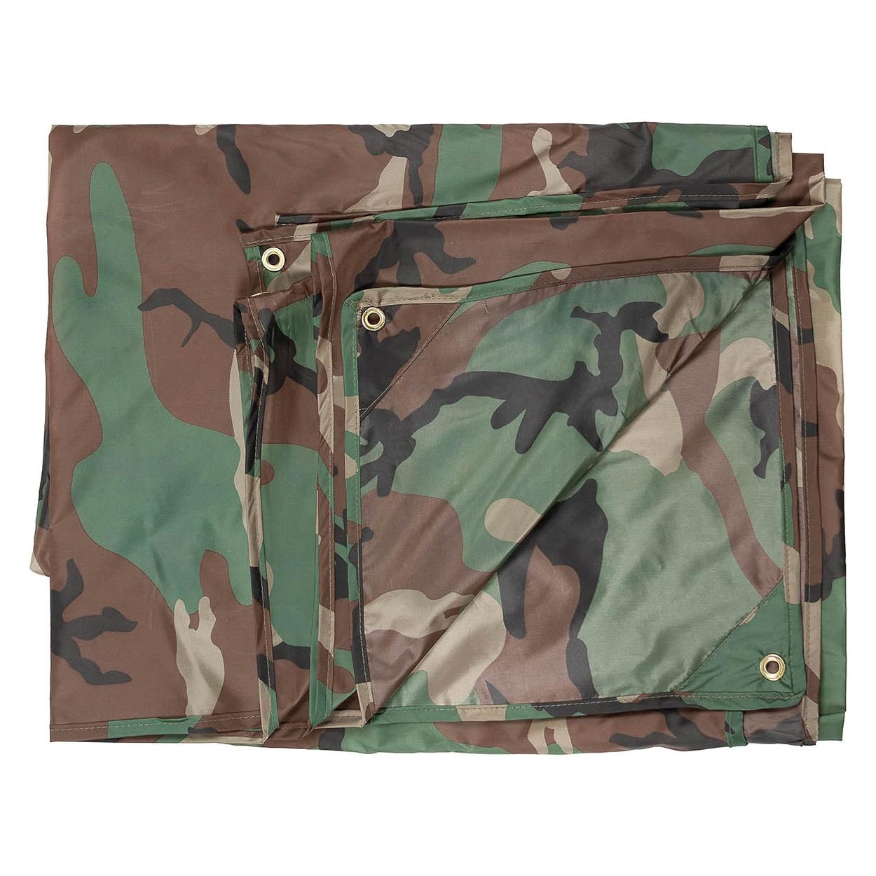 Mfh Mehrzweckplane, "Tarp", woodland, ca. 300 x 400 cm (33554282)