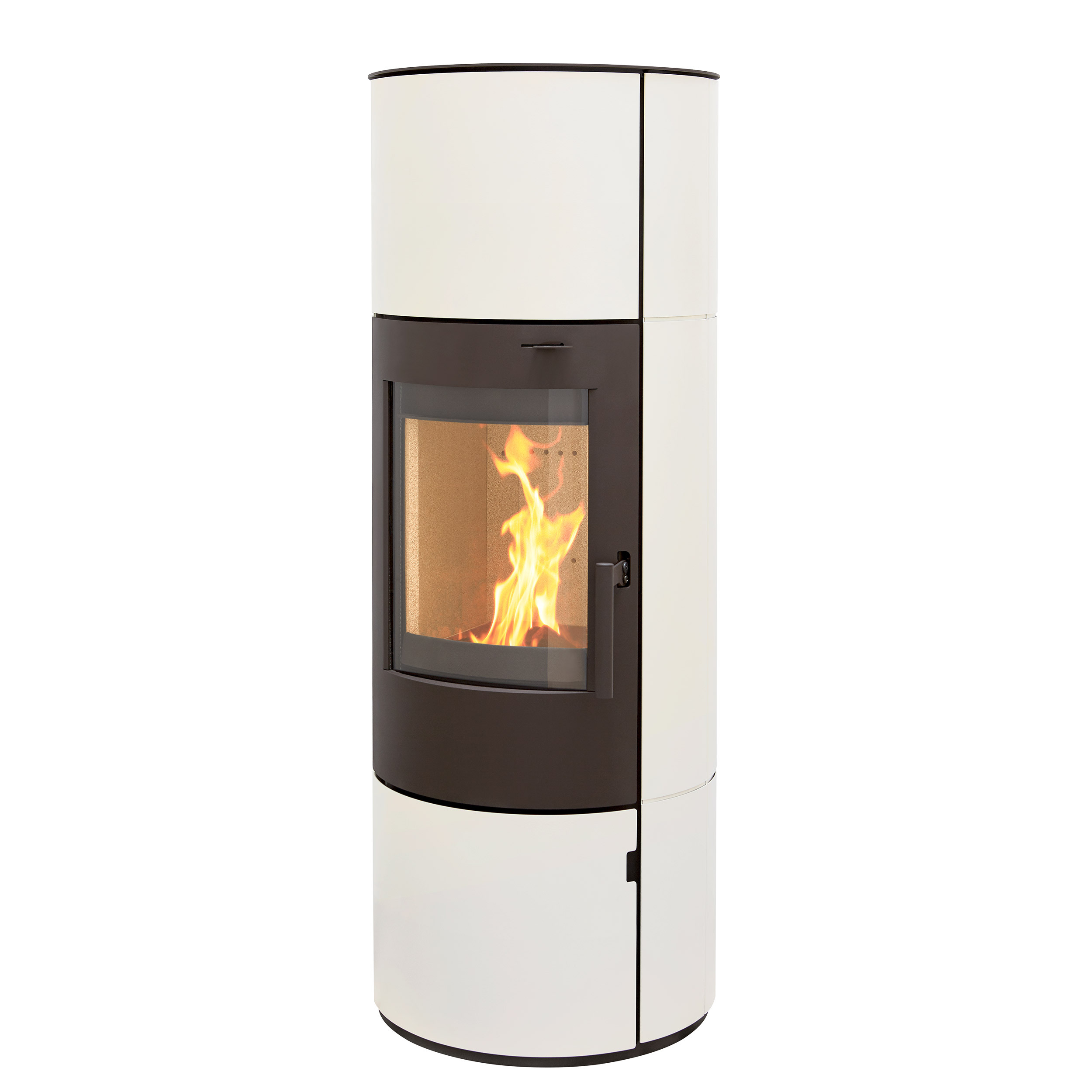 Kaminofen München XL Stahl creme weiß
