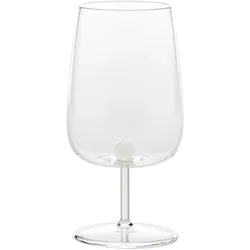 Zafferano Bilia Weingläser aus weißem Borosilikatglas, 6er-Set - Elegantes Design mit farbiger Kugel am Boden für eine raffinierte und exklusive Tischdekoration