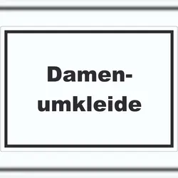 HB-Druck Damenumkleide Aufkleber mit Text waagerecht A0 (841x1189mm)