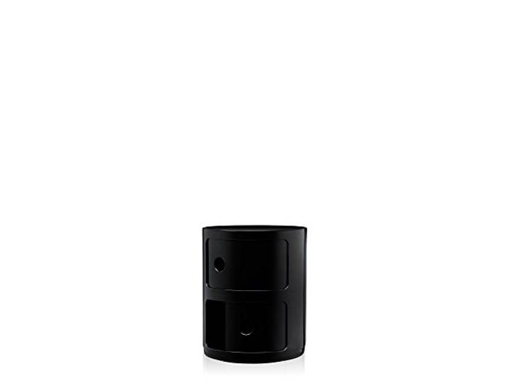 Kartell Componibili, 2 Elements, Schwarz, Runde Basis