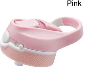 Uplifted Trends Universal Silicone Tumbler Lid With Straw Leak Proof Replacement For Coffee Mugs pink