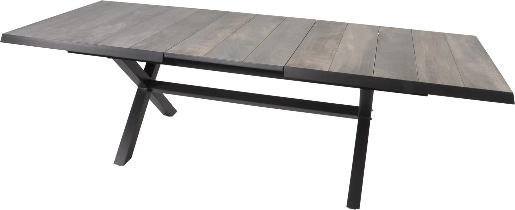 Ausziehtisch - Kreuzbein - 204/264x102cm - Aluminium