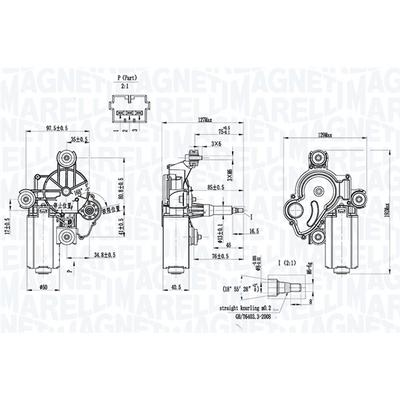 MAGNETI MARELLI Wischermotor 064342011010 hinten für Ford
