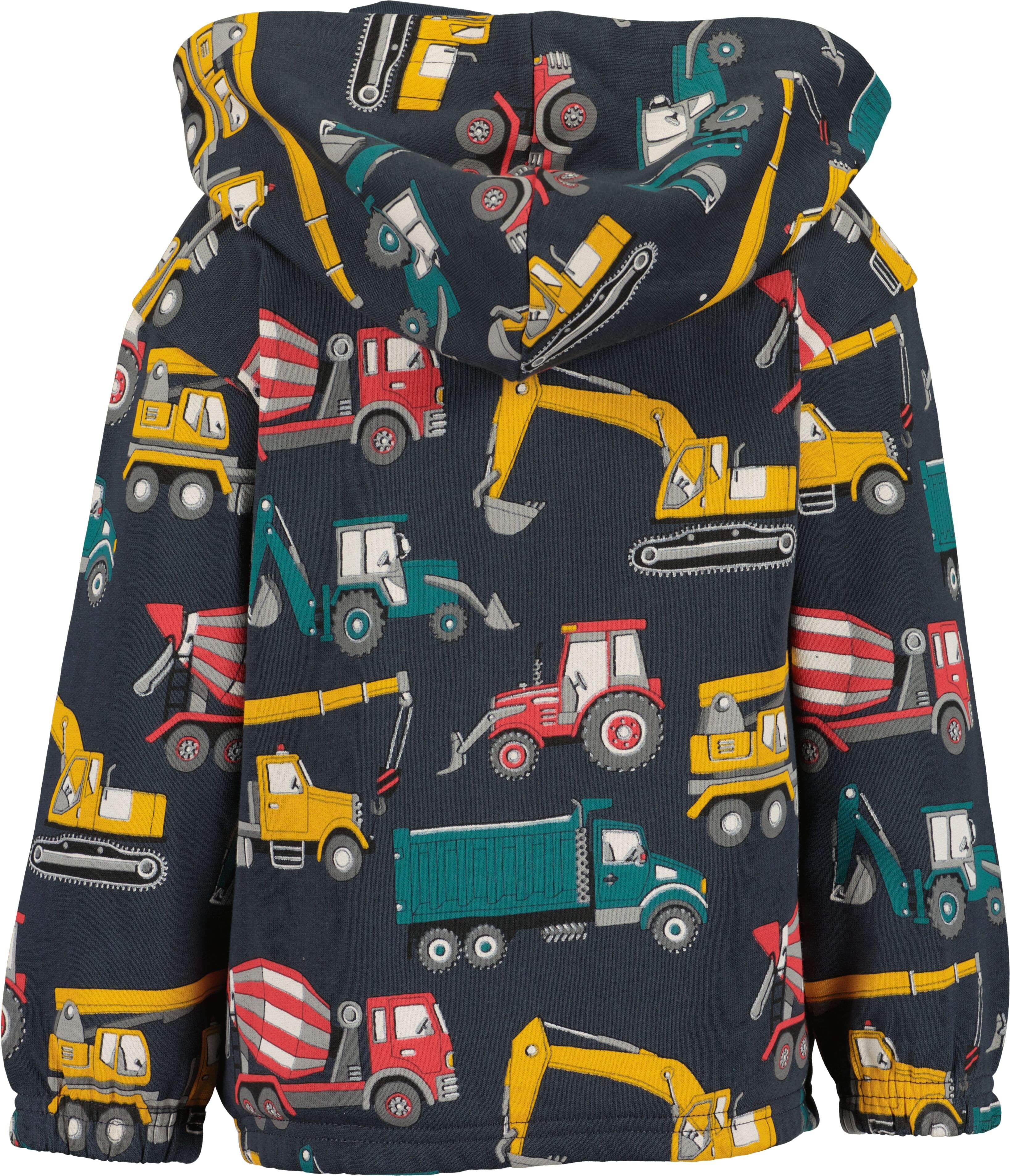Kapuzensweatjacke BLUE SEVEN, Jungen, Gr. 110, bunt (dk blau), Sweatware, Obermaterial: 100% Baumwolle, bedruckt, Basic normal, Rundhals, elastischer Bund, Sweatjacken Kapuzensweatjacke, Baumwolle dk blau 110