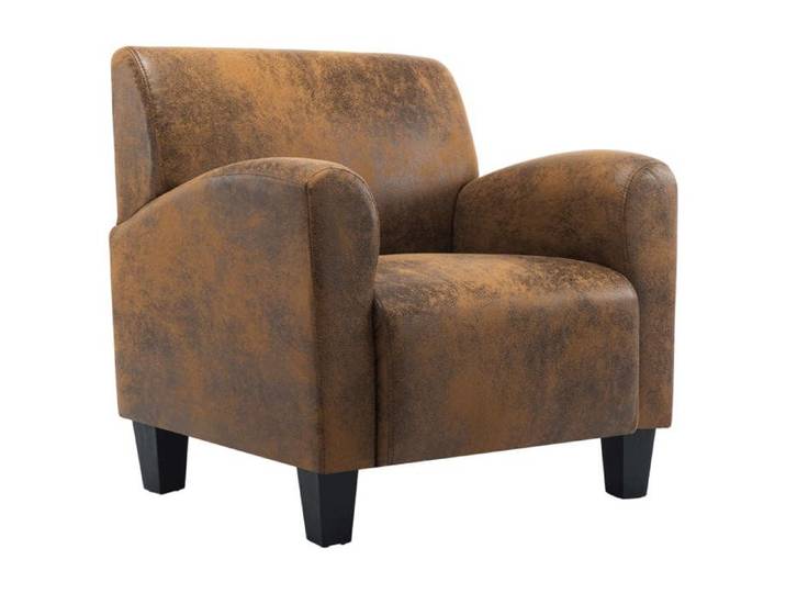 Fauteuil - mango - marron similicuir daim M12248618