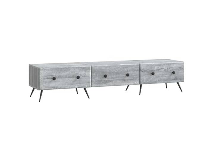 Makastle TV-Schrank Graues Sonoma 147x34,5x30 cm Holzwerkstoff
