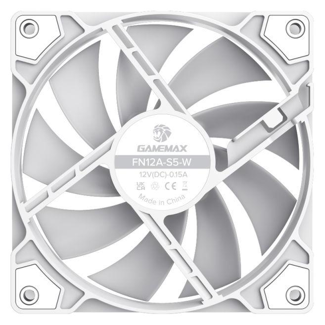 GameMax | Case fan | FN12A-S5 | White (FN12A-S5-W)